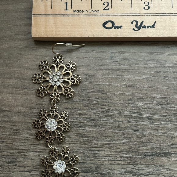 Boho Statement Earring Bundle of 3 - Silver & Bronze Filigree Lot - Picture 13 of 15